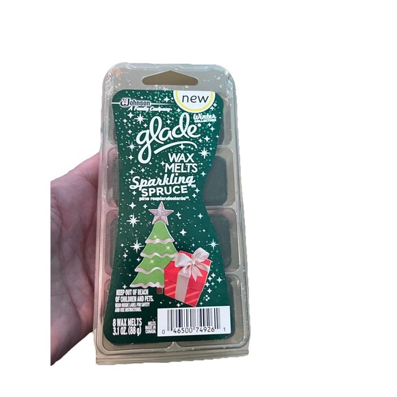 3 Packs of 6 Each NEW Glade “Sparkling Spruce" & "Be at Peace"  Wax Melts Green - Picture 4 of 5